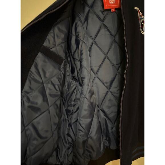 Vintage Tennessee Titans NFL Letterman Jacket Varsity Wool Suede Leather XXL - Picture 6 of 10